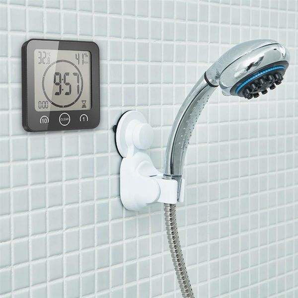 

portable lcd digital temperature humidity clock touch control timer alarm for kitchen bathroom