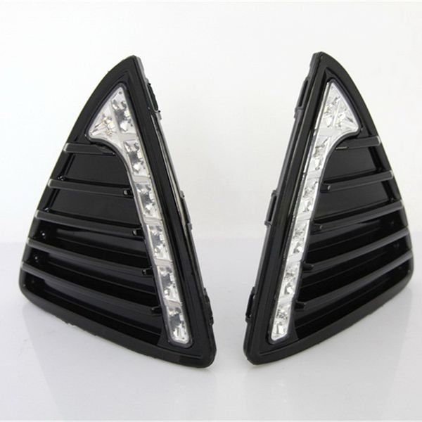 

july king led daytime running lights case for ford focus iii 2011-2013, led front bumper drl + yellow turn signals light, 1:1 replacement