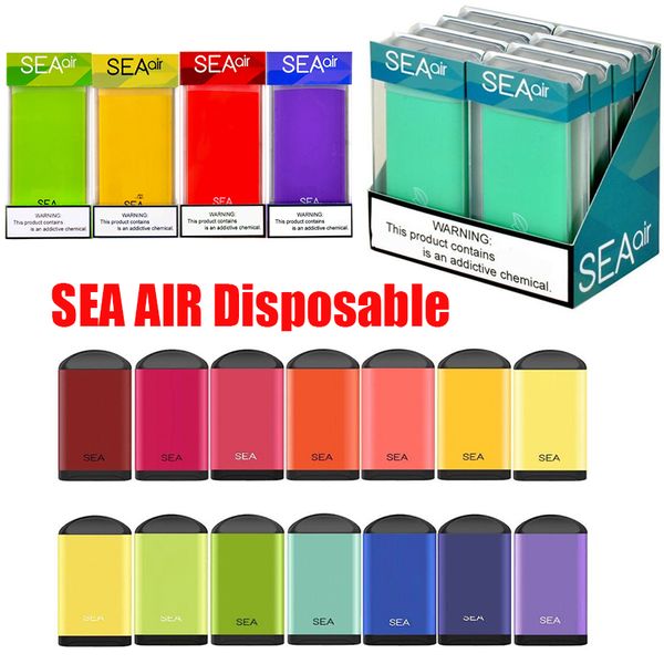 

SEA AIR одноразовое устройство Pod Kit 450mAh Аккумулятор Укажи картриджи 500 2,6 мл Puff Vape Пустой Pen VS Xtra Bar Plus Flow Kit