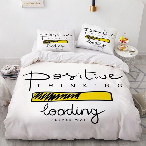 

3d simple letter white king  full twin size quilt covers duvet cover set pillow shams case bedding set home textile