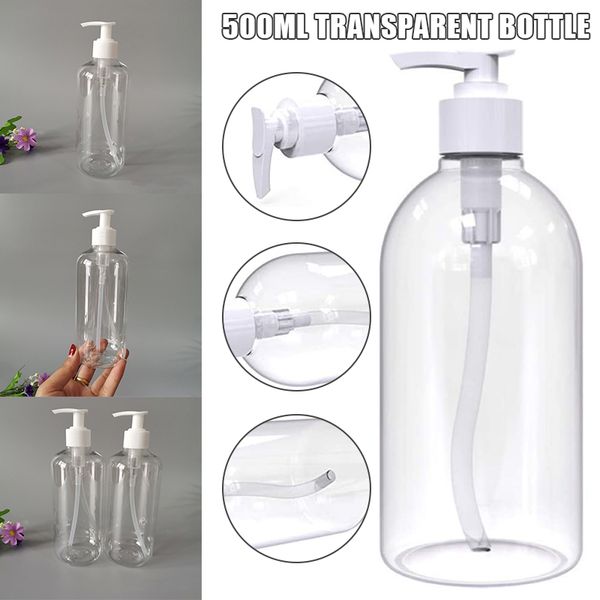 

1/3 pcs 500ml refillable shampoo bottles pump bottles conditioner dispenser empty for bathroom shower ldo99