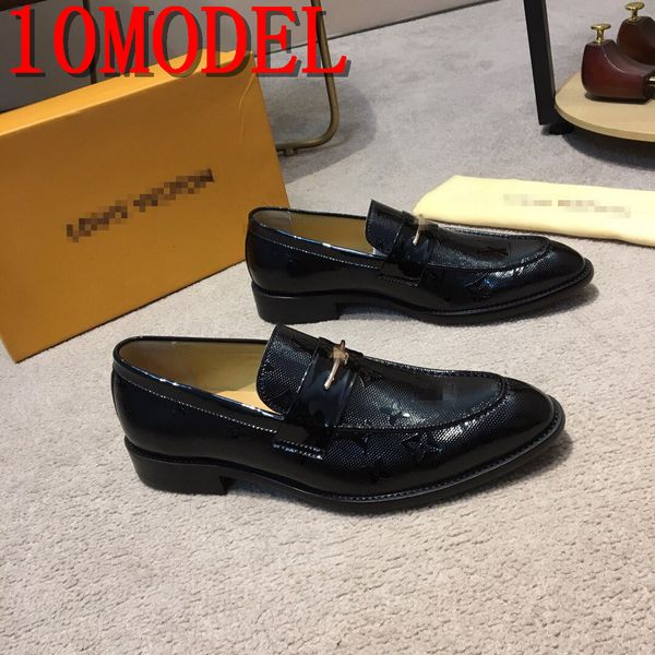 

2019 fashion luxurious men dress shoes rivet rhinestone black party wedding shoes pointed toe flats driving shoes loafers size 38-45