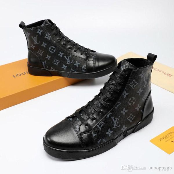 

2020e new men's casual fashion shoes, men's travel outdoor sports shoes, high-lace-up shoes, fast delivery, original box packa, Black