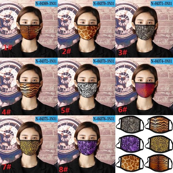 

washable cotton leopard face mask animal printing dustproof mouth mask resuable protetive mask 17 styles choose hh9 3044 bwkf accqy