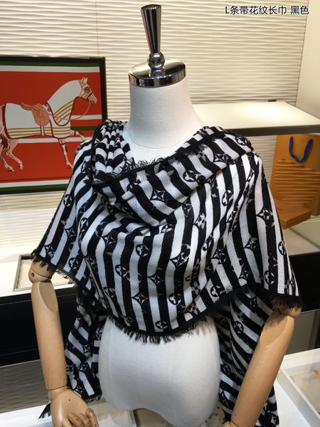 

striped pattern long scarf designer scarf bucket hat hats baseball cap women luxury designer scarves silk designer head scarf, Blue;gray