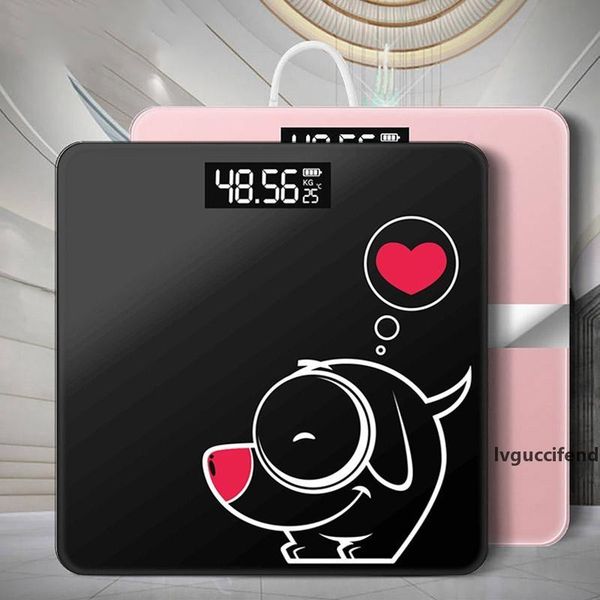

new digital weight scale bathroom floor body scale glass smart electronic scales usb charging lcd display body weighing t200522