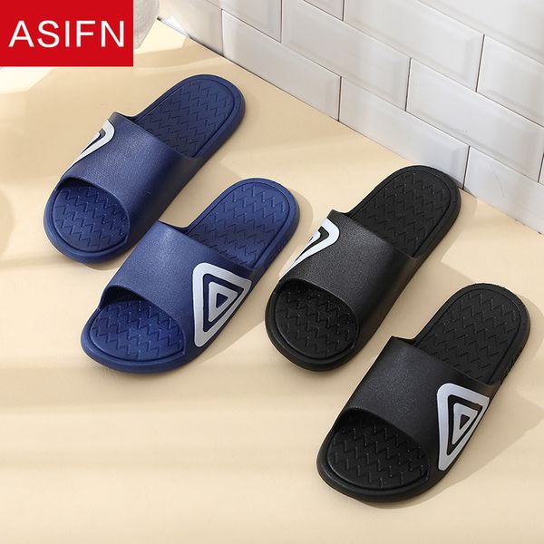 

asifn men beach flip flops slippers summer women non slip outdoor sport shoes slides male bathroom shoes man zapatos de hombre, Black