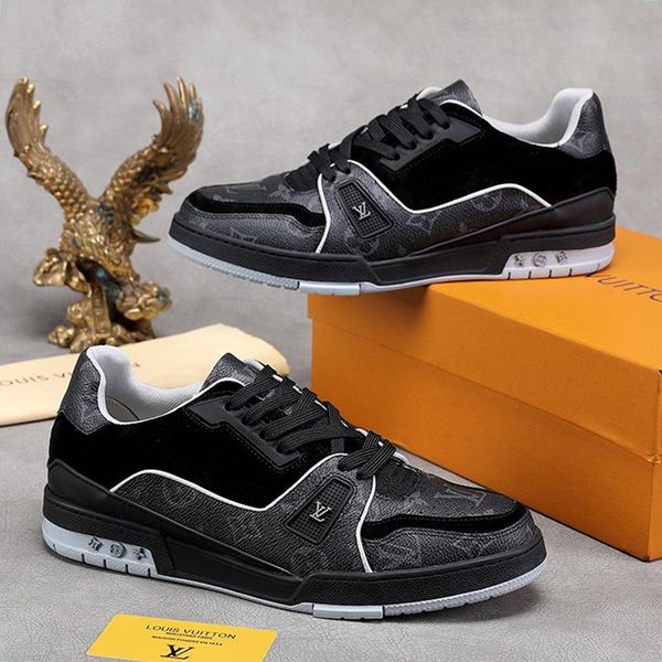 

drop ship trainer sneaker men 's shoes zapatos de moda para hombre chunky sneakers outdoor walking casual comfortable lace -up men sho, Black
