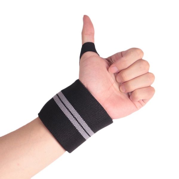 

sports bracers gym thumb wrist support wraps bandage fitness training safety handbands, Black;red