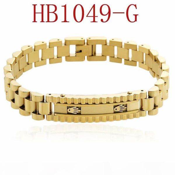 

famous r brand men's bracelets with stainless steel iced out bracelet designer bracelets for women drop shipping, Black