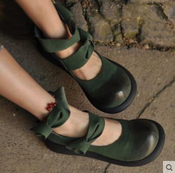 

artmu mary jane женская обувь vintage коровьей одиночные обувь удобная клинья одноместный обувь индивидуальный повседневный handmade зеленый, Red;white
