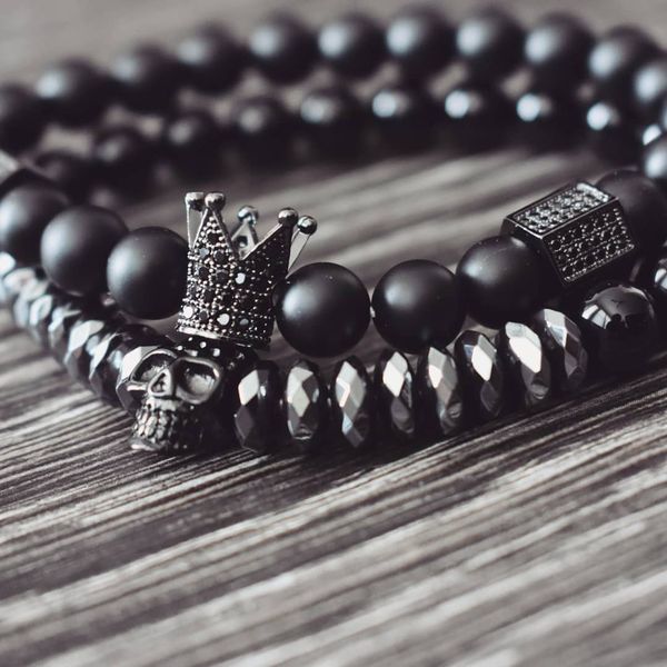 

men bracelet crown bracelets warrior jewelry skull skeleton titanium steel skull bangle bracelets men jewelry halloween, Golden;silver