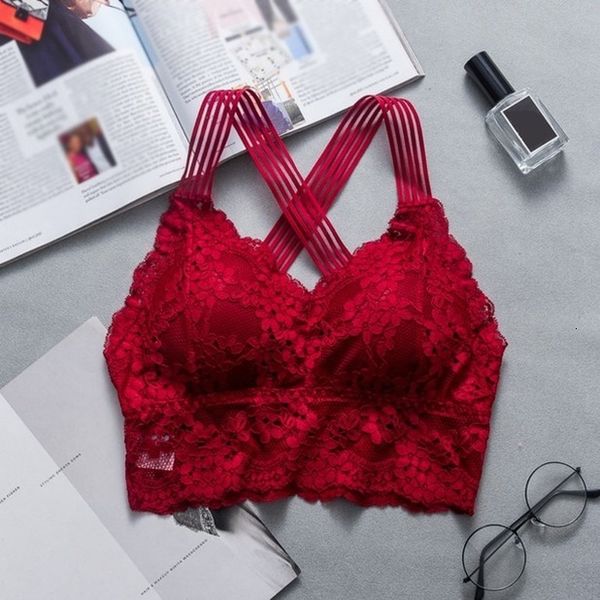 

tank women lace strap bras tube fashion cross beauty back tank underwear, White