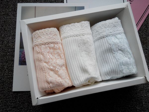 

3 women's underwear white cotton breathable triangle high underwear waist large size fat mom cotton breathable, Black;white