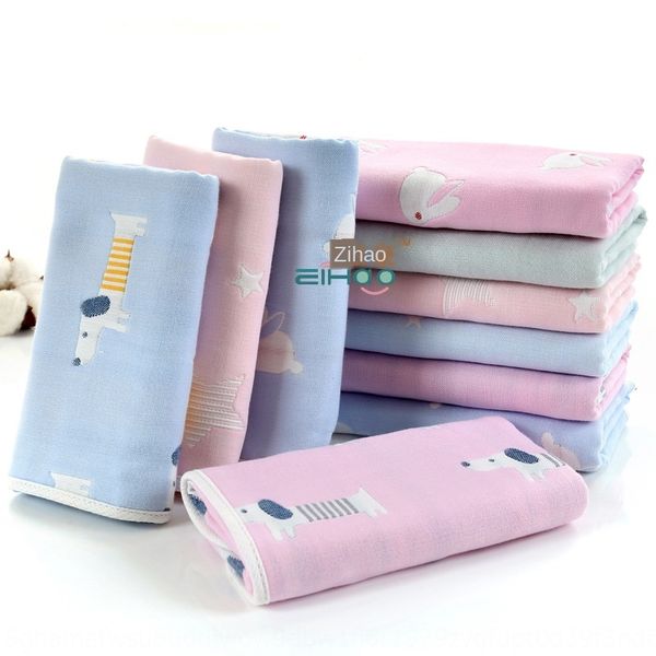 

zihao multi-layer gauze cotton small baby face soft gauze children's towel infant saliva towel
