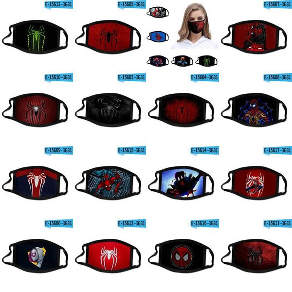 

паук verse 3d печать дизайнер маска для лица маски хлопок многоразовый face out door спорт езда маски мода хлопок дизайнер henam bde2011, Black