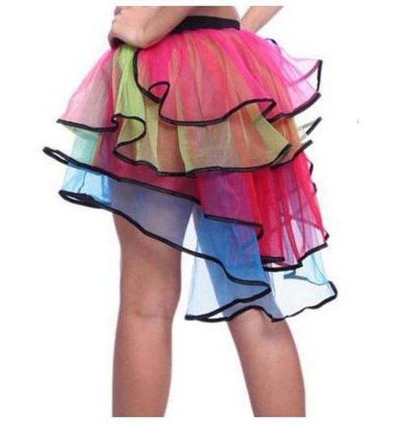 

tulle skirt solid rainbow tail tutu skirt cake bitter skirt ballet for women gauze custume, Black