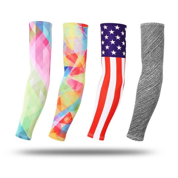 

elbow & knee pads running arm sleeve breathable uv protection fitness basketball pad sport cycling outdoor warmers manguito ciclismo, Black;gray