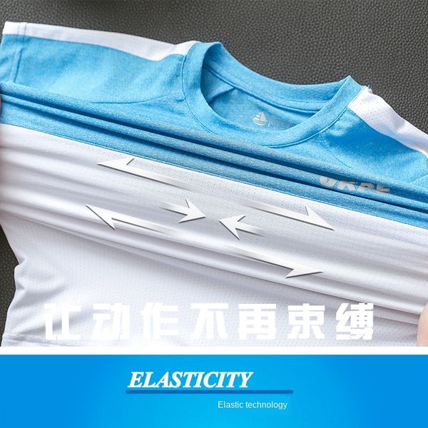 

j7jau wear boys' quick-drying short-sleeved t-shirt children's 2020 summer half-sleeved boys' middle-sized outdoor sports chi, Blue