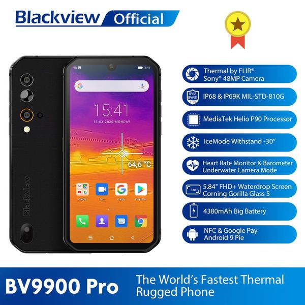 

blackview bv9900 pro епловизионна камеѬа мобилнй елеон helio p90 ока еѬденика 8gb + 128gb i