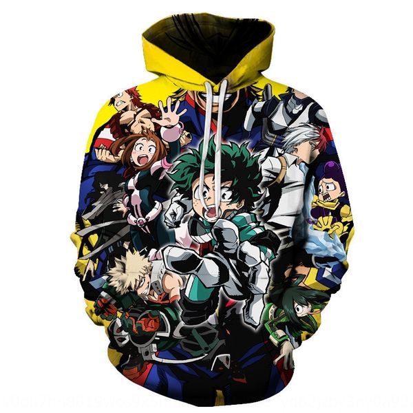 

grokh 2019 new my heroseason 5 3d printed cosplay anime peripheral 2019 new my heroseason 5 3d printed sweater sweatercosplay anime peripher, Black