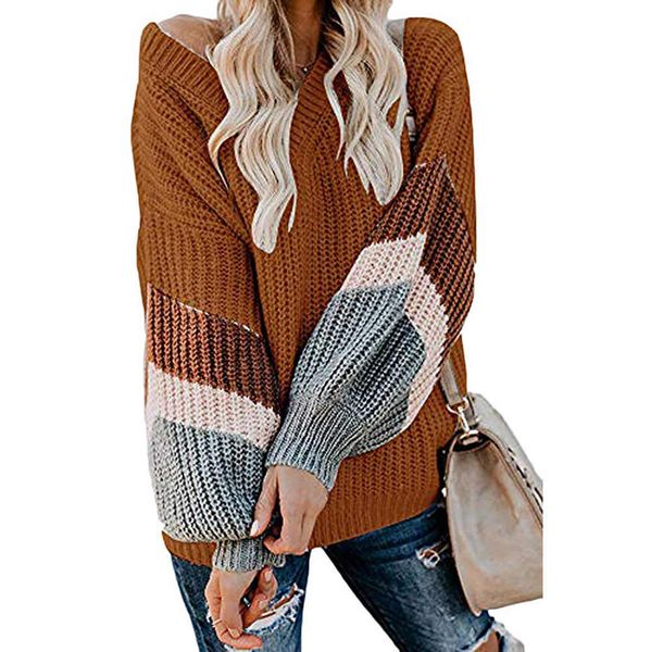 

fashion womens v-neck sweaters 2020 new long sleeves women sweater for autumn and winter casual ladies clothing, White;black