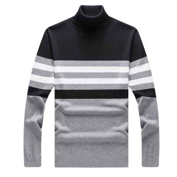 

men's sweaters men turtleneck cotton pullover patchwork slim fit soft comfortable long sleeve fashion clothes knitted casual hombre swe, White;black