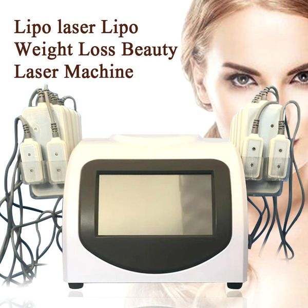 

spa beauty machine vacuum therapy slimming machine with 14 pads fat reduction lazer lipo 650nm lipolaser, Black