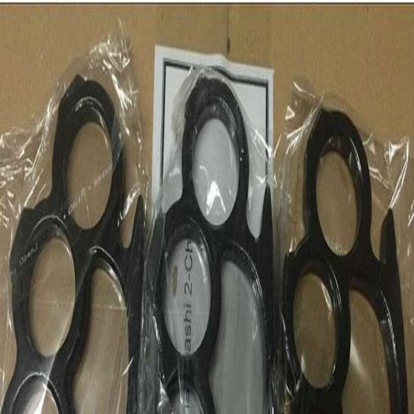 

us stock 10pcs silver and black thin steel brass knuckle dusters,self defense personal security women's and men's self-defense pen