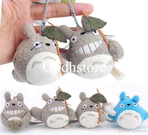 

new 4 styles 3" 8cm my neighbor totoro plush doll anime collectible soft keychains pendants gifts stuffed toys