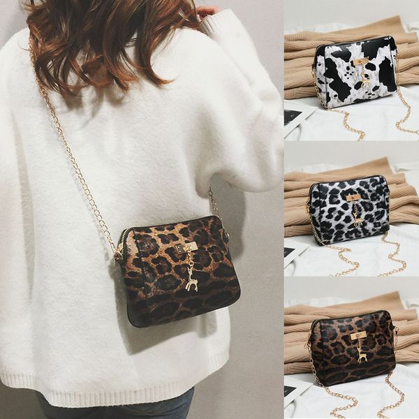 

casual fashion womens leopard print fawn pendant shell shoulder bag leopard bag bags for women messenger bag taschen women yy