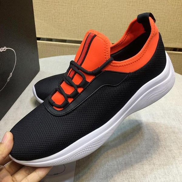 

lightweight mesh and neoprene sneakers mens shoes fashion classic outdoor walking shoes vintage lace -up low men shoes manner schuhe, Black