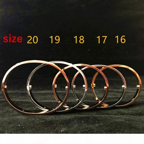 

s new style men and women love screw bracelets silver rose gold bangle with screwdriver bracelet for lovers jewelry, Black
