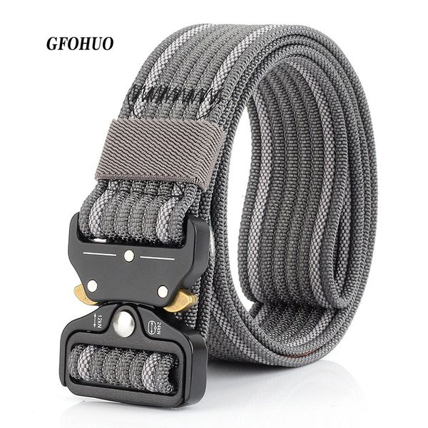 

gfohuo новая пряжка пояса тактический 3.7cm высокое качество нейлон повседневный холст пояс для мужчин и женщин обучение, Black;brown