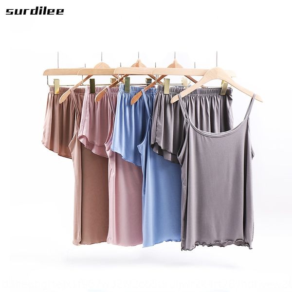 

2020 underwear women's modal ice-sensitive suit shorts underwear sling solid color fashion bottoming sling tight copy flying edge, White