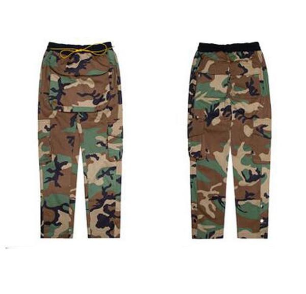 

20ss ruhde mens camouflage overalls casual sport pants spring summer autumn designer oversize trousers hip hop punk street, Black