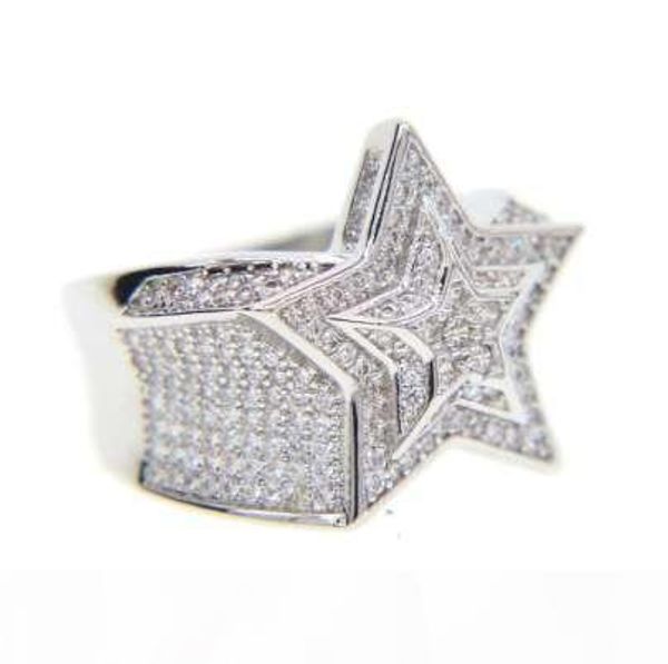 

jewelry the hip hop king copper mens color ring exaggerate big rings iced out crystal cz, Golden;silver