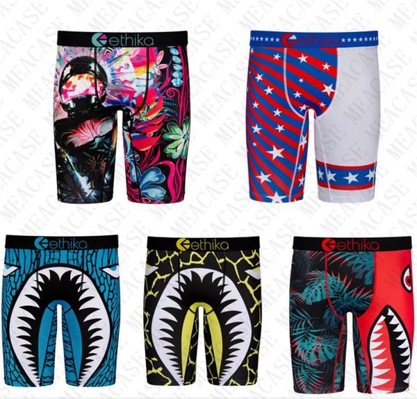 

мужские underwears боксеры мужчины марка купальники летние пляжные шорты быстро высыхают акулы печати спортивные шорты боксера белье пляжная