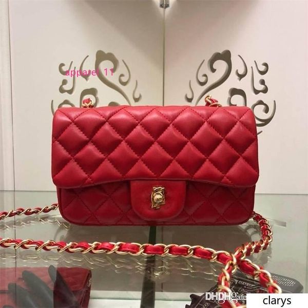 

2020 red quilted lambskin woc wallet on chain shoulder bag 1116 size:20*12*7cm