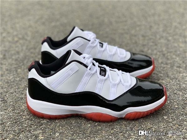 

high air authentic 11 low white bred man basketball shoes 11s men black true red retro athletic sneakers with original box av2187-160