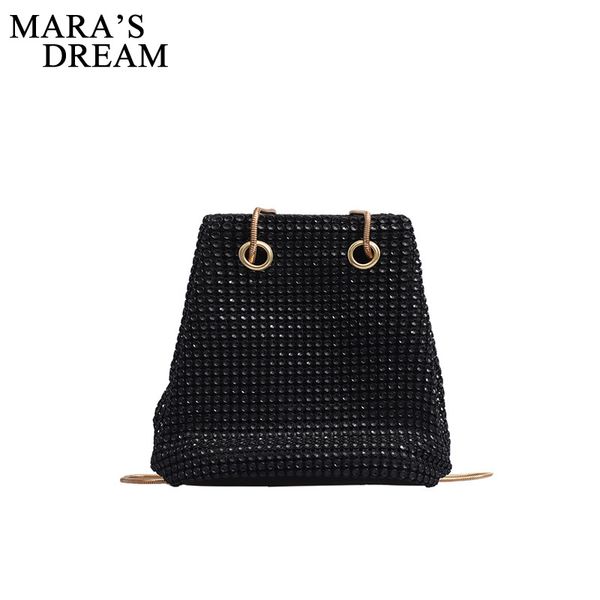 

mara's dream 2020 new solid color fashion female bag sequin bucket bag shoulder diagonal cross wild chain small