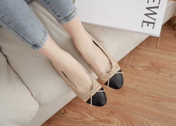 

plus size 34-41 genuine leather shoes women luxury designer mixed color loafers casual flat shoes cover feet woman ballet, Black