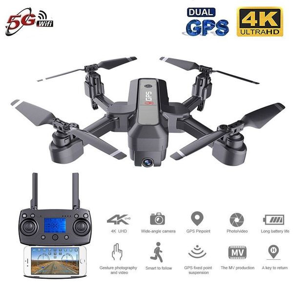 

h28 rc drone 5g wifi fpv gps precise positioning 4k hd camera professional aerial quadcopter 360 degree flip one key return