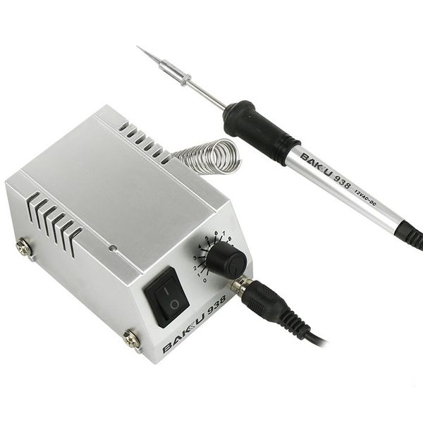 

new protable bk-938 soldering station baku-938 15w 220v/110v for bga smd smt dip soldering iron work. long life heater.baku 938