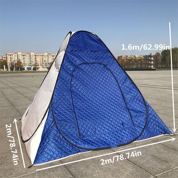 

tents and shelters 2-3 person automatic ice fishing tent double layer winter warm thickened cotton outdoor windproof 2x2x1.35/1.6m