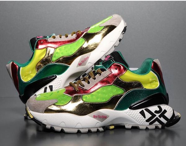 

brand new designer men shoes street trend hip-hop dance multicolor casual shoes man cool sneakers vulcanized shoes, Black