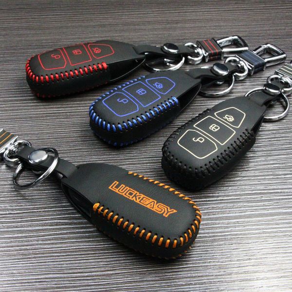 

luckeasy cover for ford escape/fiesta 2013 2014 kuga leather holster fawkes maverick car key bag key2a