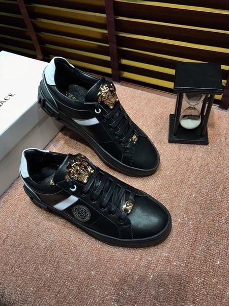 

2021-2020c luxury fashion men 's shoes low -lace -up embroidery daily sports shoes ,high -quality casual wild outdoor shoes ,size, Black