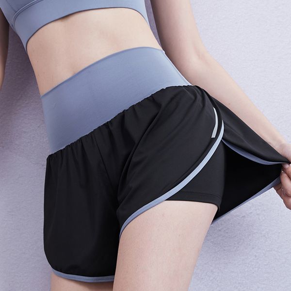 

women yoga sports fitness shorts summer running elastic high waist skinny shorts casual lady quick dry short pants, White;red