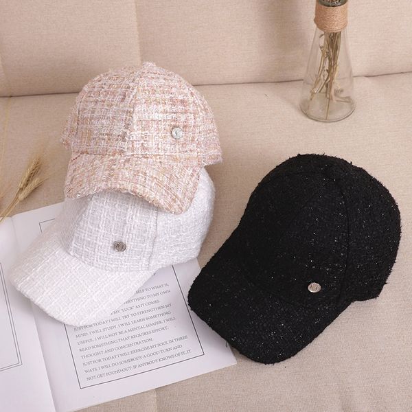 

hat xiaoxianfeng plaid m label hat female casual hatbaseball hatplaid baseball cap korean ins fashion cap female fashion, Blue;gray
